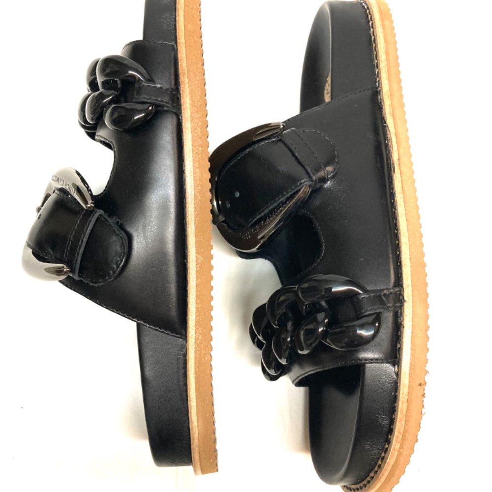 NWOT Vince Camuto Leather Kenendys Slide Sandals - Picture 7 of 13